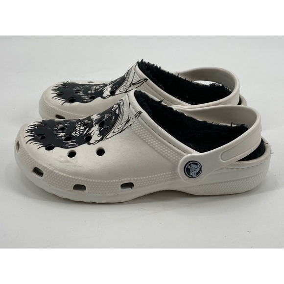 Luke Combs‎ X Crocs White Skull Fur Lined Men\'s 4 Women\'s 6 main image 9